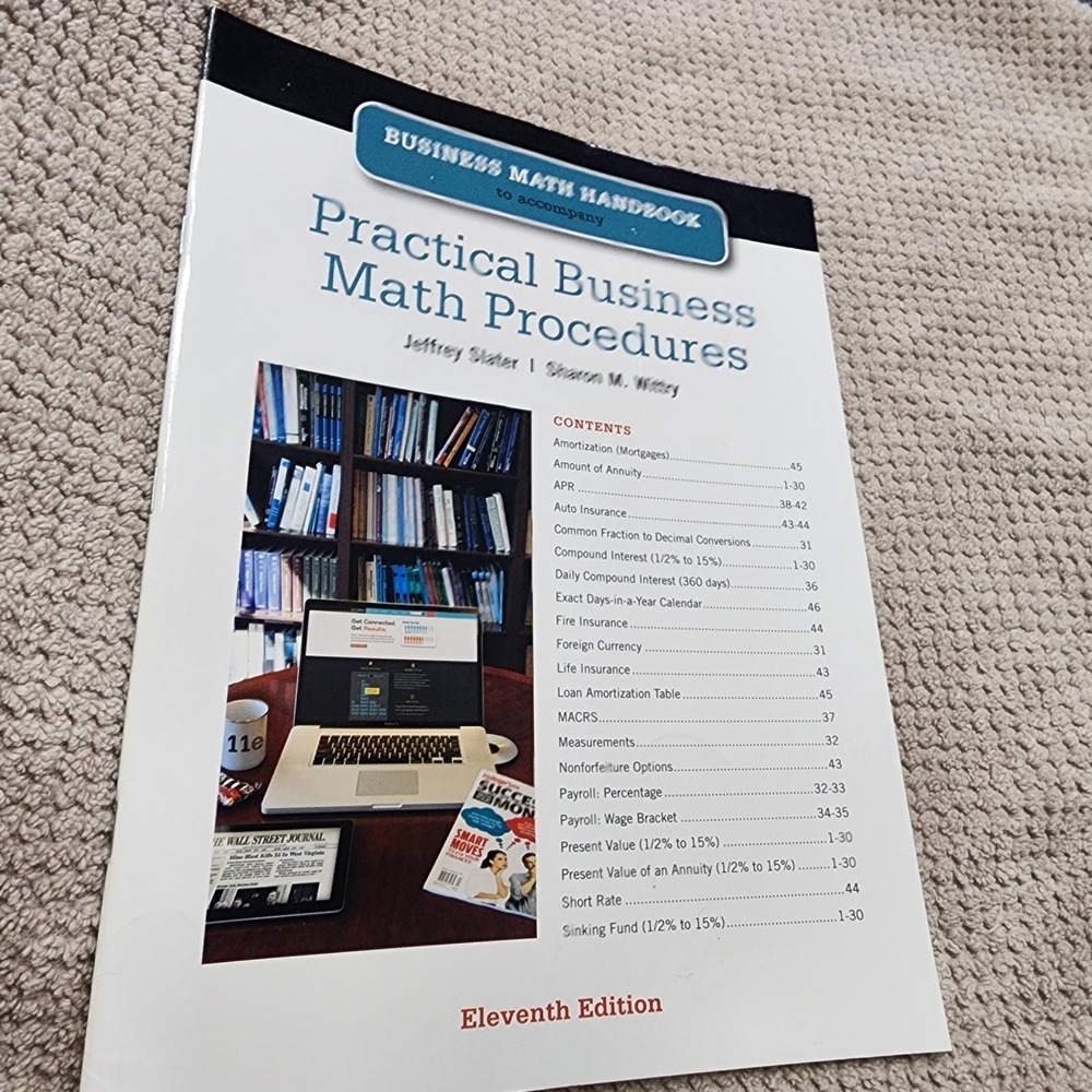 Practical Business Math Procedures 11th Edition Business Math Handbook Slater Wi